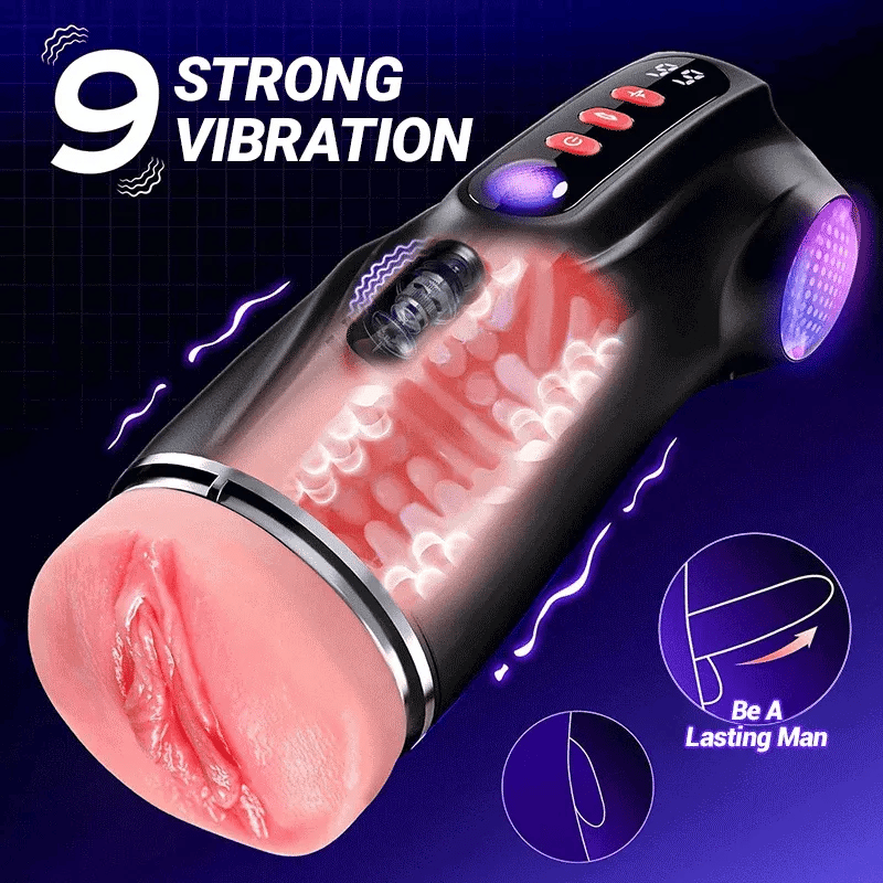 TriSense: App-Controlled Suction Stroker with 3 Sleeves, 9 Suction & 9 Vibration Modes