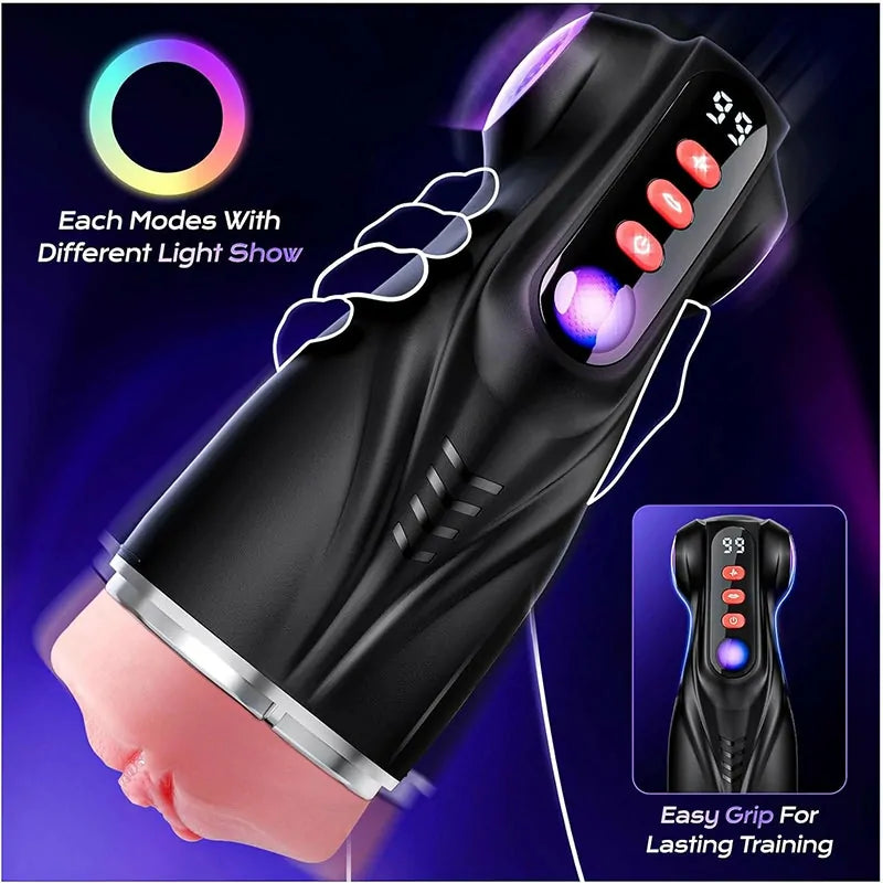 TriSense: App-Controlled Suction Stroker with 3 Sleeves, 9 Suction & 9 Vibration Modes