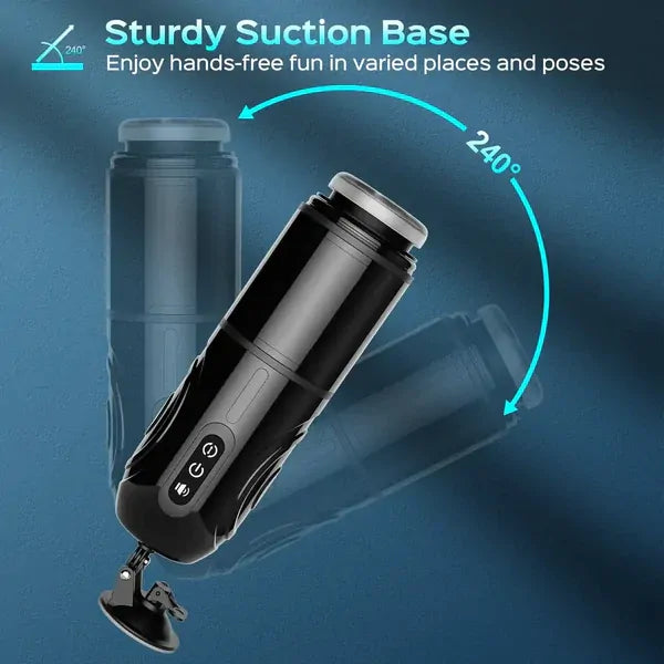 Rampant: Low-Noise Thrusting & Rotating Stroker with 165° Suction Mount