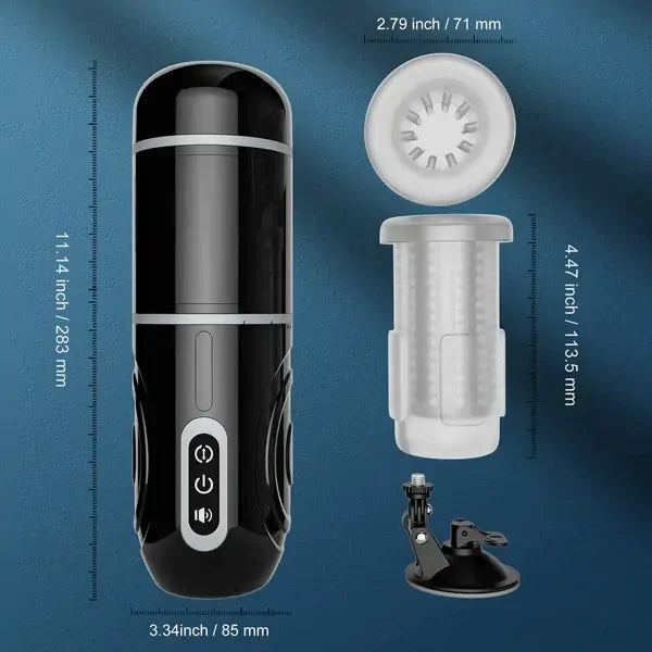 Rampant: Low-Noise Thrusting & Rotating Stroker with 165° Suction Mount
