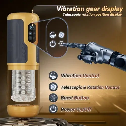 Beastmode: 5-in-1 Stroker with Thrusting, Rotation, Licking & Vibration