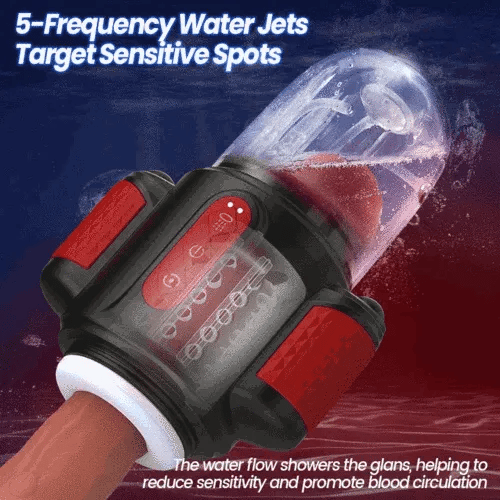 HydraSpin: Hydro Rotating Stroker with Water Flow, 10 Vibrations & Detachable Cap