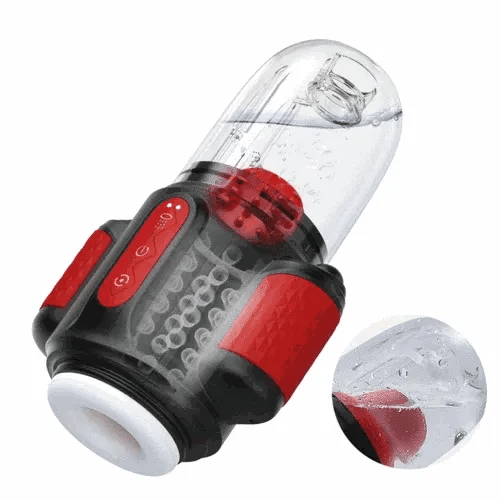 HydraSpin: Hydro Rotating Stroker with Water Flow, 10 Vibrations & Detachable Cap