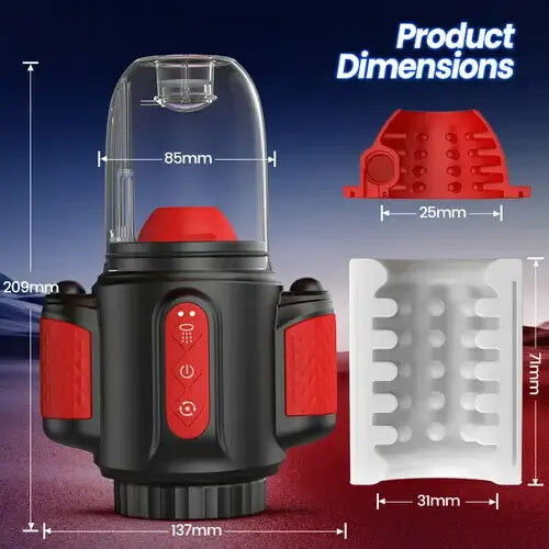 HydraSpin: Hydro Rotating Stroker with Water Flow, 10 Vibrations & Detachable Cap