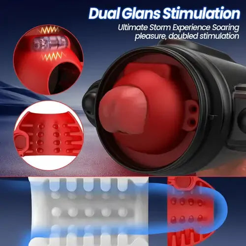 HydraSpin: Hydro Rotating Stroker with Water Flow, 10 Vibrations & Detachable Cap