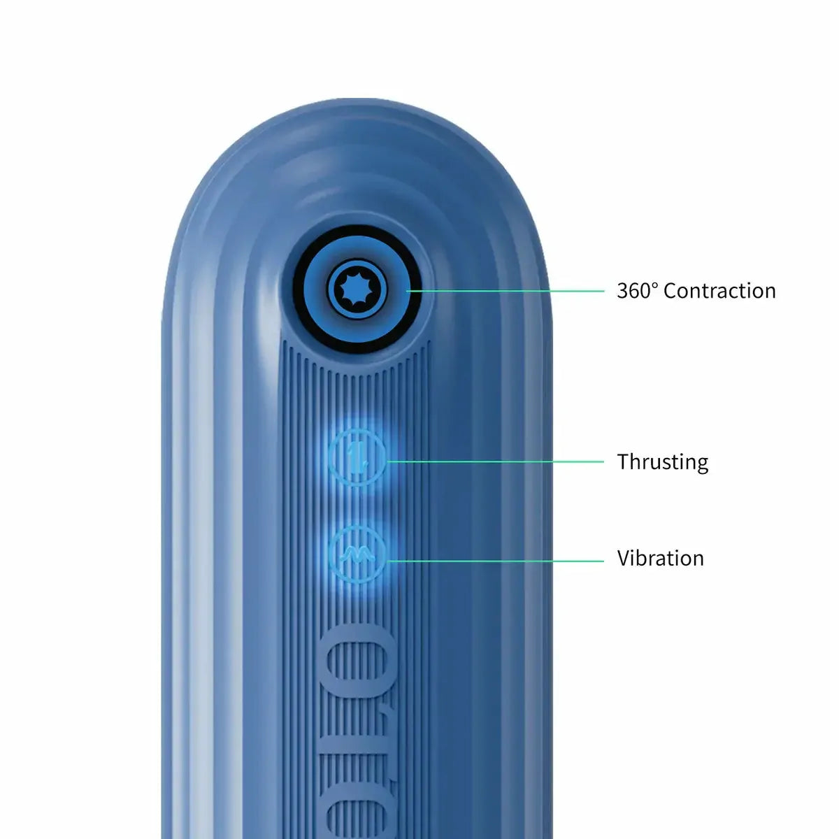 Submarine: IPX7 Fully Waterproof Male Masturbator with Thrusting, Vibration & 360° Contraction