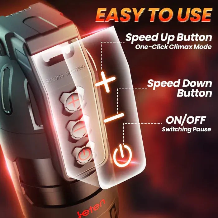 Leten Powerful Blasting: Dual-Entry Male Masturbator with APP Control