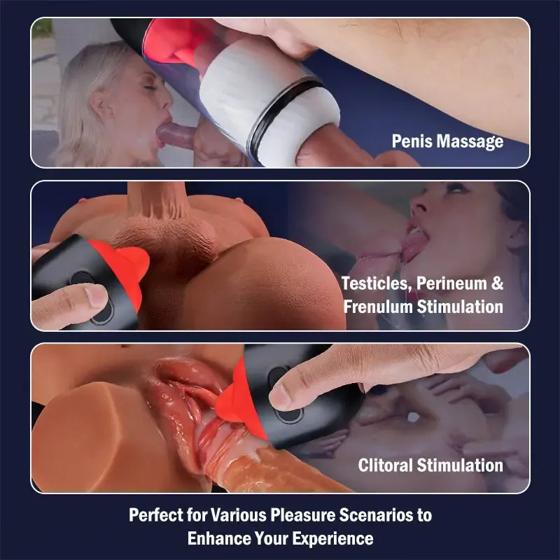 Redline: App-Controlled Mouth Toy with 360° Tongue & 9 Vibration Modes