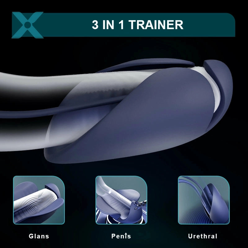 Fury: Dual-Motor Glans Trainer with 10 Modes & Urethral Sound Design