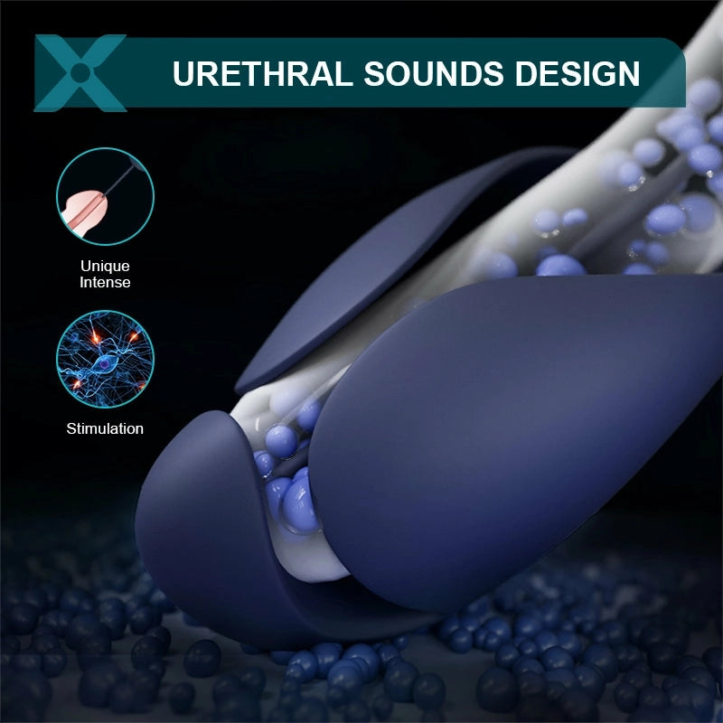Fury: Dual-Motor Glans Trainer with 10 Modes & Urethral Sound Design
