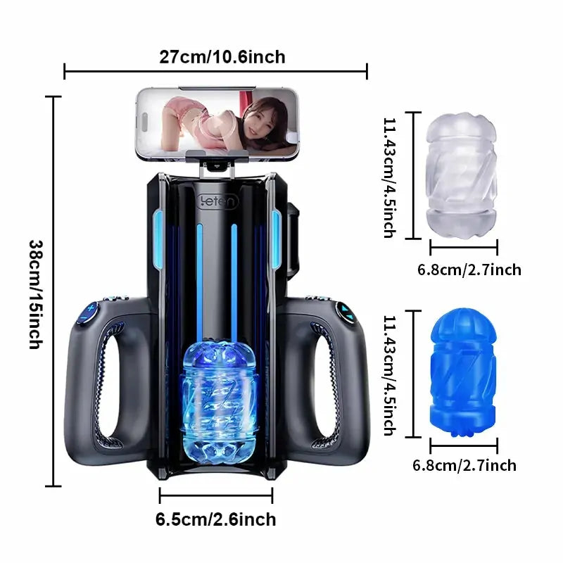 Leten Thrusting-Pro: Fully Automatic Stroker with Dual Sleeves