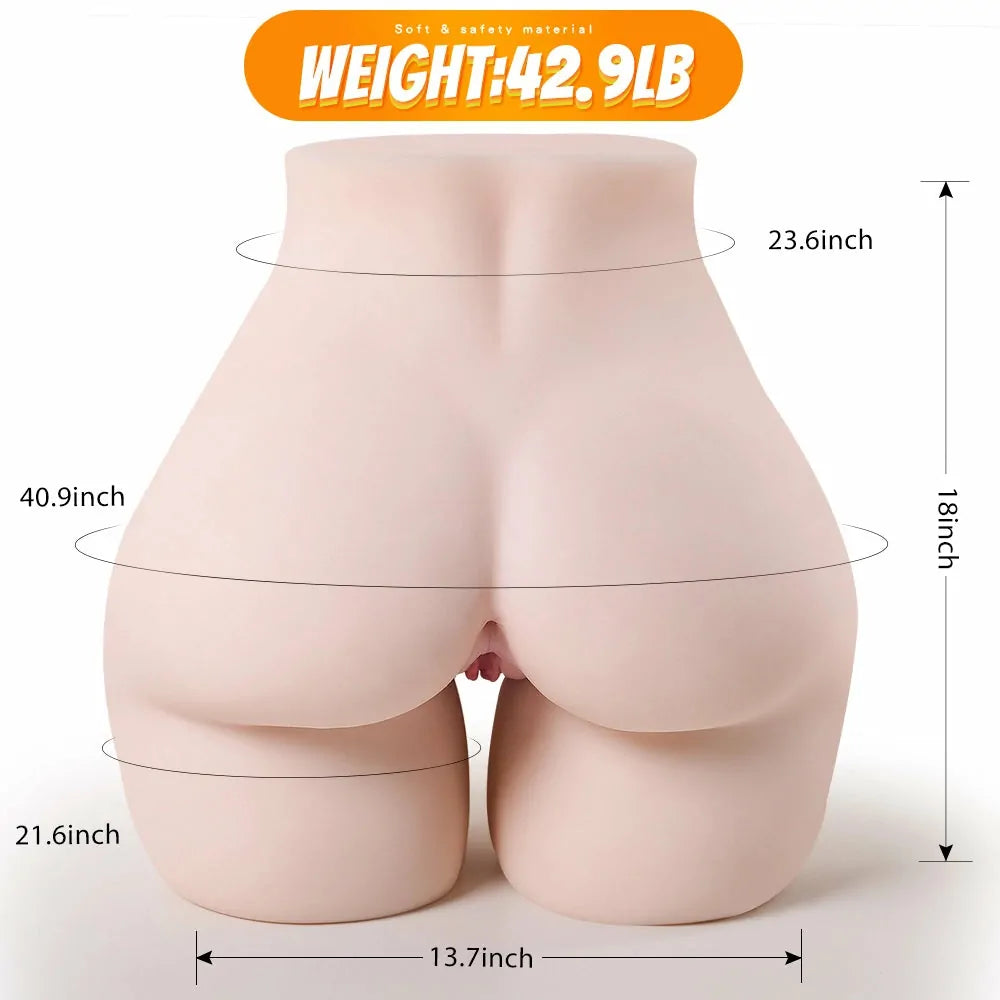 Gena: 42.9 lb BBW Big Booty Torso | Deep Dual Tunnels