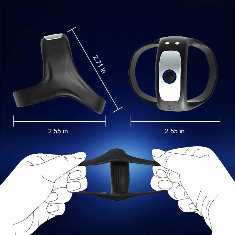 PR7: Vibrating Cock Ring with 10 Modes & Soft Silicone Fit