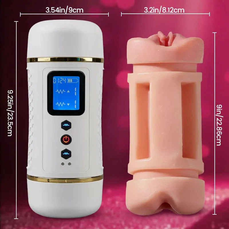 Apex: IPX7 Dual-Entry Vibrating Stroker with Open-Ended Flow-Through Design