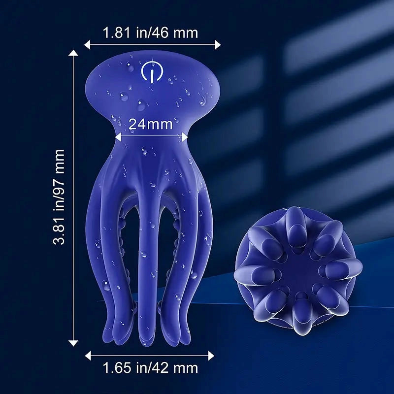 Blaze: 2-in-1 Octopus Glans Trainer with 10 Vibration Modes