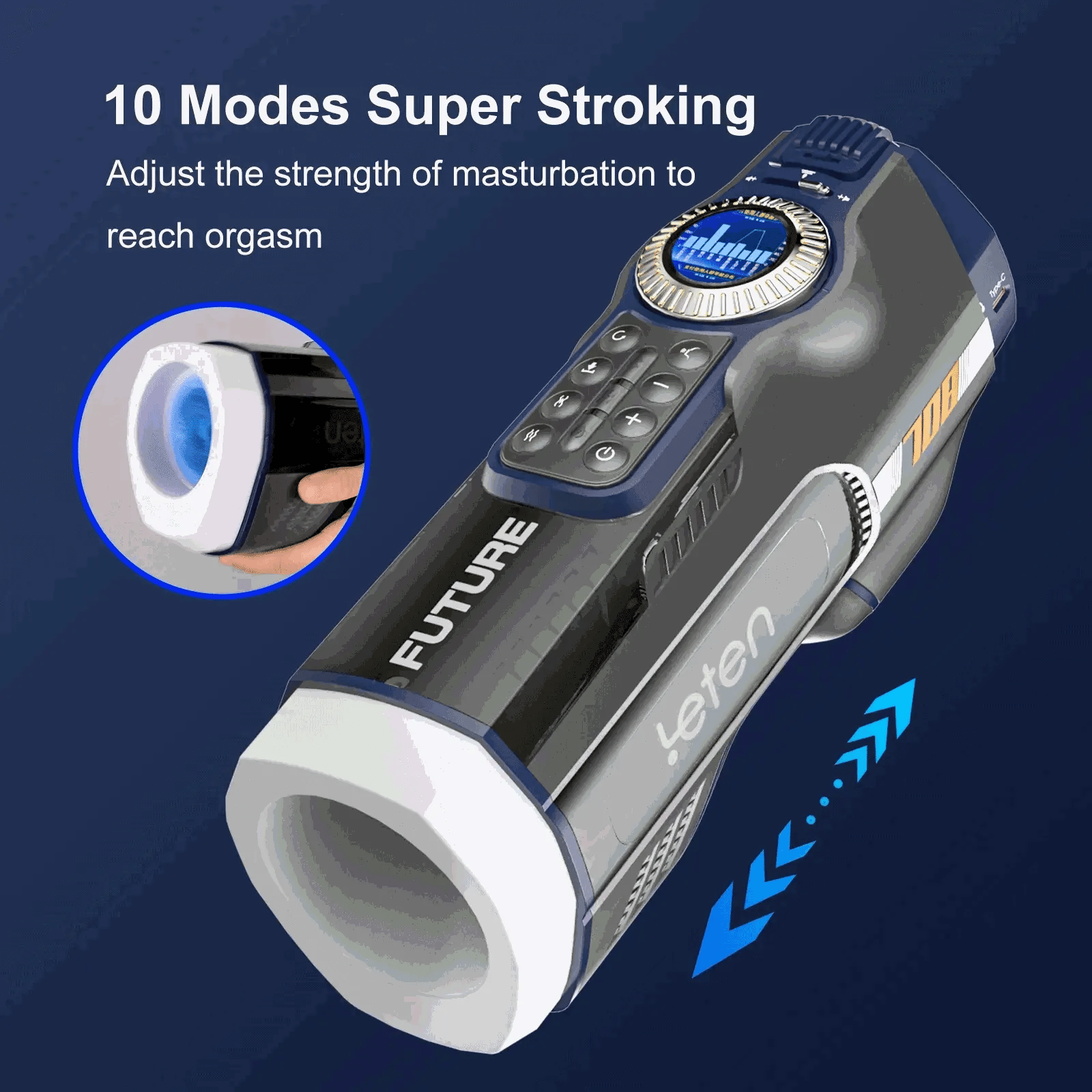 Leten Future Pro Totem: Luxury Heated Stroker with Airbag Grip