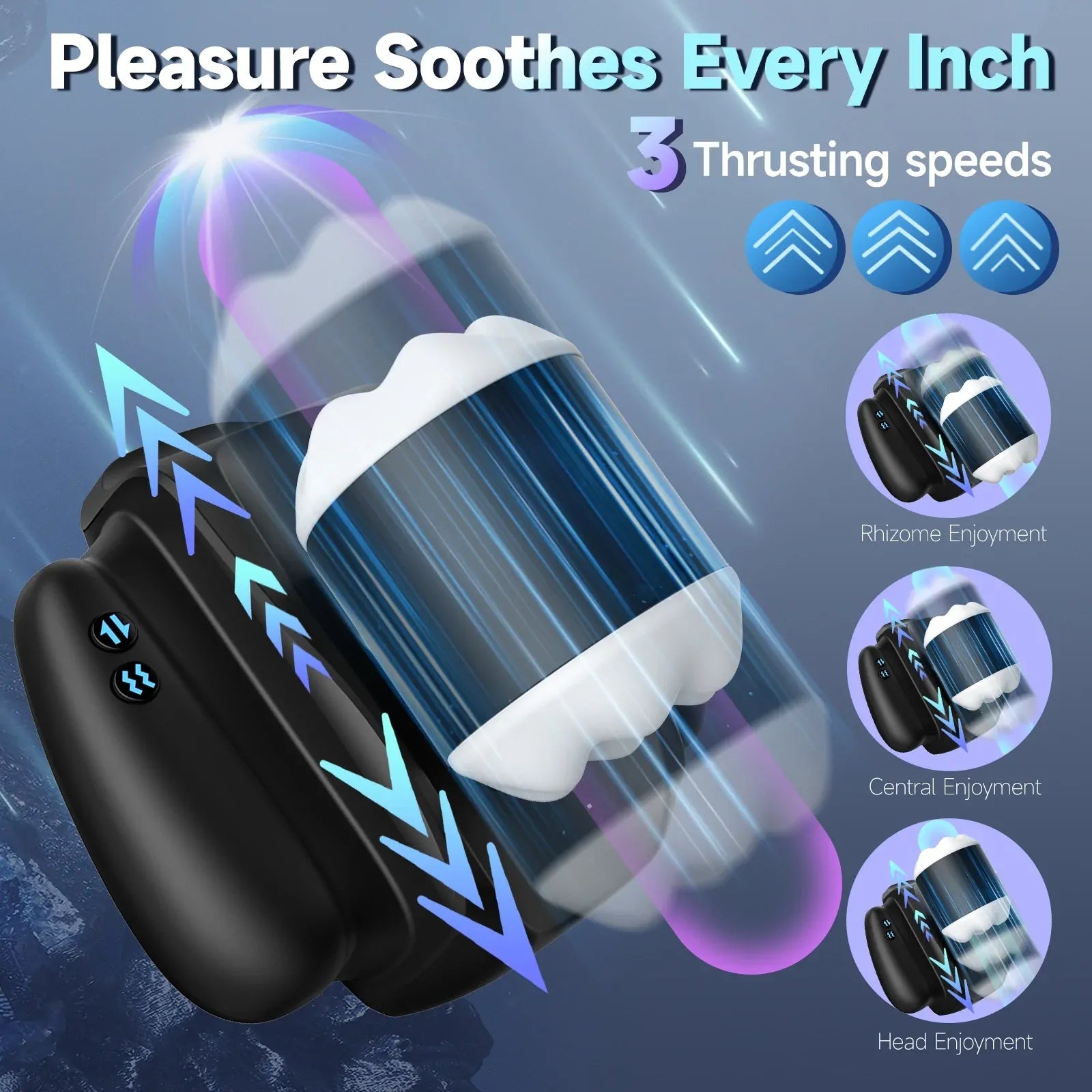 Dalton: Mini Male Stroker with 9 Vibrations, 3 Thrusting Settings & App Control
