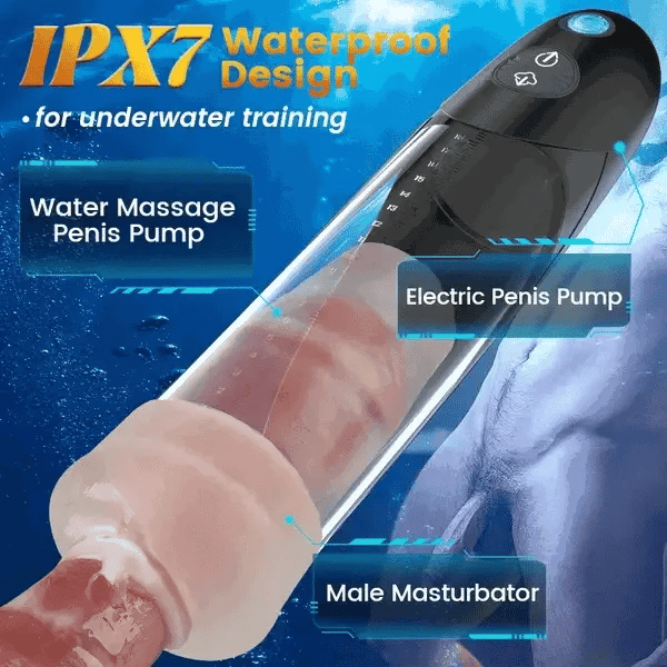 Bathfun: IPX7 Water Stroker with 3 Hydro-Suction Modes & Swirling Jets