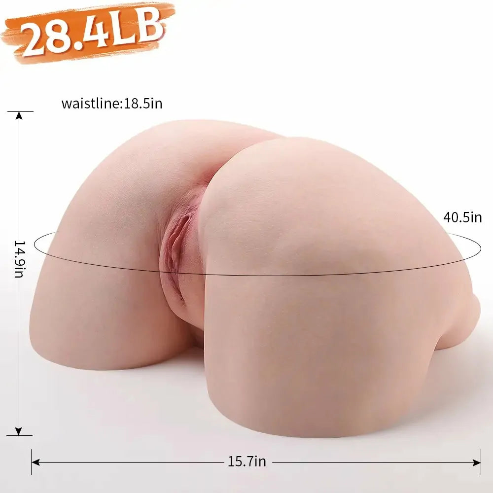 Linda: 28.4 lb Lifelike Silicone Booty with Deep Dual Tunnels