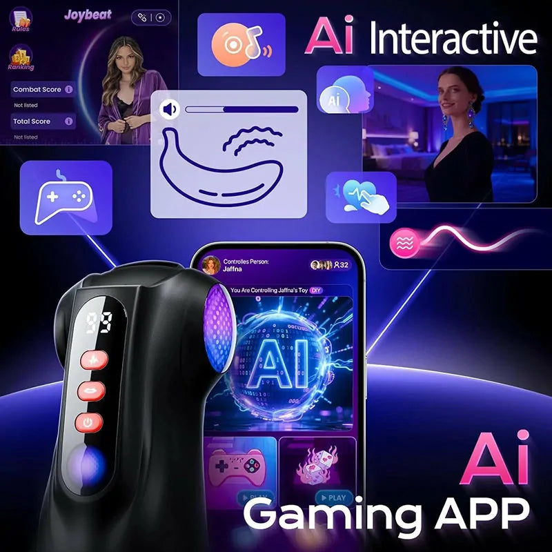 TriSense: App-Controlled Suction Stroker with 3 Sleeves, 9 Suction & 9 Vibration Modes