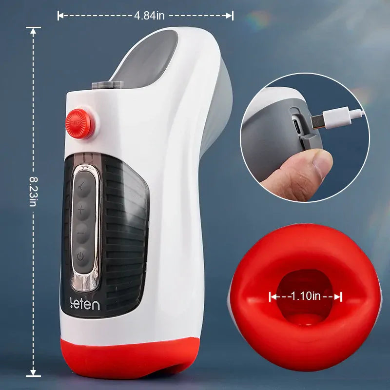 Leten Air Blast: Oral Simulator with 3 Suction & 3 Vibration Modes