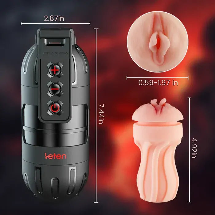 Leten Powerful Blasting: Dual-Entry Male Masturbator with APP Control