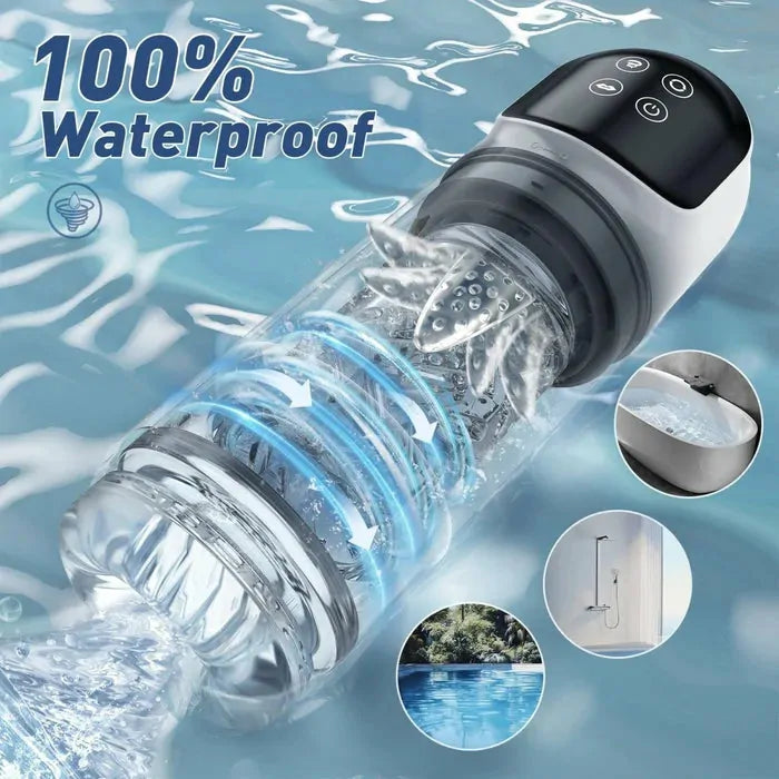 Hurricane: 2-in-1 Penis Pump & Stroker with Suction and Rotation