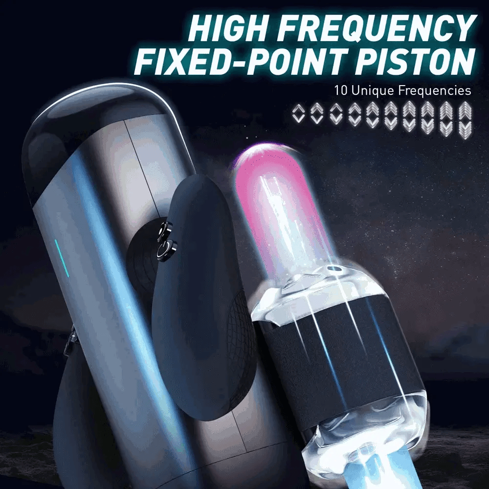 Destroyer: Dual-Handle Male Stroker with 10 Modes, 10 Speeds & 10 Sleeve Positions