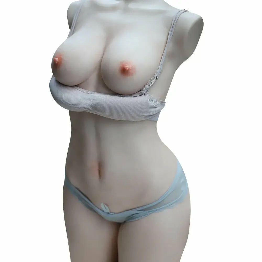 Blanche: 50 lb Full Silicone Life-Size Sex Torso with Dual Tunnels